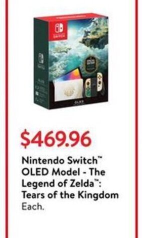 Walmart Nintendo Switch™ OLED Model - The Legend of Zelda: Tears of the Kingdom Each. offer