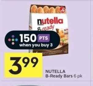 IGA NUTELLA B-Ready Bars 6 pk offer