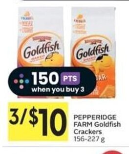 IGA PEPPERIDGE FARM Goldfish Crackers 156-227 g offer