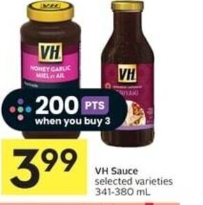 IGA VH Sauce selected varieties 341-380 mL offer