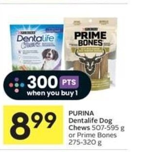 IGA PURINA Dentalife Dog Chews 507-595 g or Prime Bones 275-320 g offer