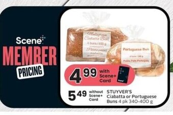 IGA STUYVER'S Ciabatta or Portuguese Buns 4 pk 340-400 g offer