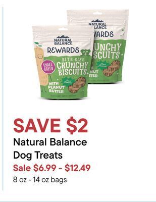 Petvalu Natural balance dog treats offer