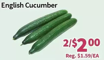 Blue Sky Supermarket English cucumber offer