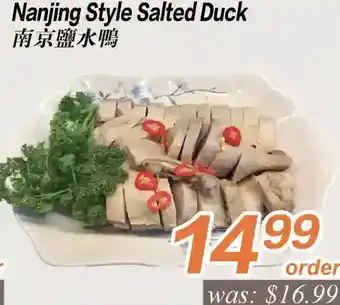 Seasons Foodmart Nanjing style salted duck offer