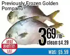 Nations Fresh Foods Previously frozen golden pompano offer