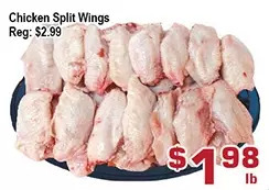 Top Food Supermarket Chicken split wings offer