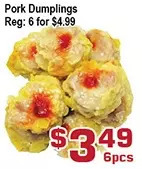 Top Food Supermarket Pork dumplings offer