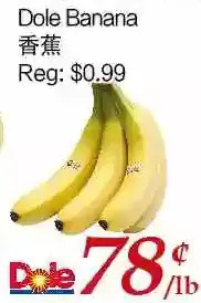 Tone Tai Supermarket Dole banana offer