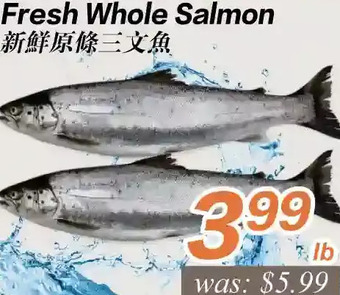 Seasons Foodmart Fresh whole salmon offer