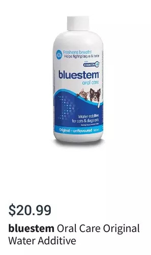 Petvalu Bluestem oral care original water additive offer