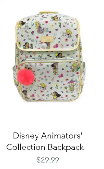 Disney Store Disney animators' collection backpack offer
