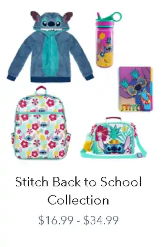 Disney Store Stich back to school collection offer