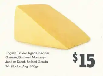 Quality Foods English tickler aged cheddar cheese offer