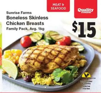 Quality Foods Boneless skinless chicken breasts offer
