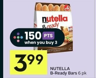 IGA NUTELLA B-Ready Bars 6 pk offer