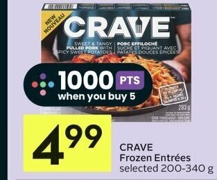 IGA CRAVE Frozen Entrées selected 200-340 g offer