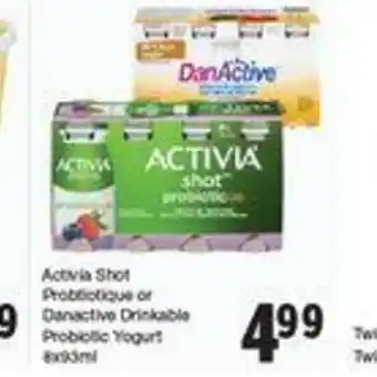 Quality Foods Activia shot probiotique offer
