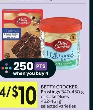 IGA BETTY CROCKER Frostings 340-450 g offer
