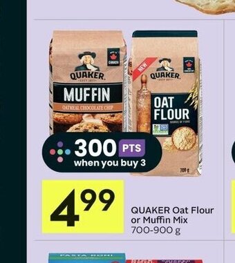 IGA QUAKER Oat Flour or Muffin Mix 700-900 g offer