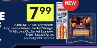 IGA SCHNEIDERS Footlong Wieners offer