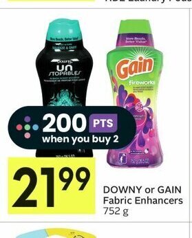 IGA DOWNY or GAIN Fabric Enhancers 752 g offer