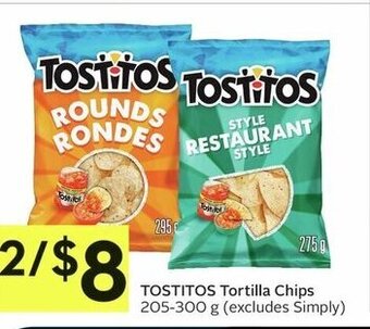 IGA TOSTITOS Tortilla Chips 205-300 g (excludes Simply) offer