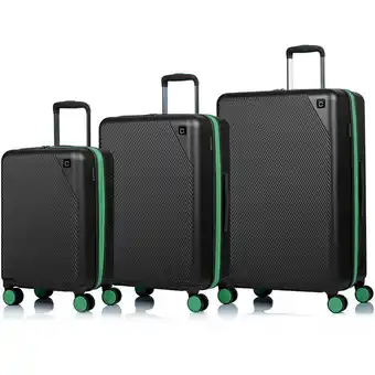 Best Buy Champs fresh collection 3-piece hardside luggage set, black offer
