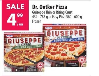 Co-op Home Dr. Oetker Pizza Guiseppe Thin or Rising Crust 439-785 g or Easy Pizzi 560 - 600 g Frozen offer