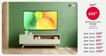 Meubles RD LG NanoCell 039349 NANO75 SERIES TV 43 IN Smart TV offer