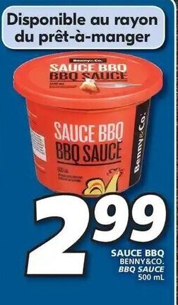 IGA Sauce bbq offer