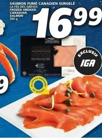 IGA Saumon fumé canadien surgelé offer