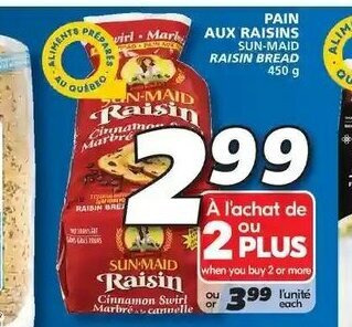 IGA Pain aux raisins offer