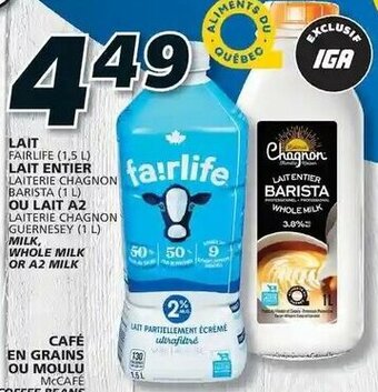 IGA Lait offer