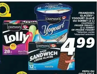 IGA Friandises glacées yogourt glacé ou sorbet offer