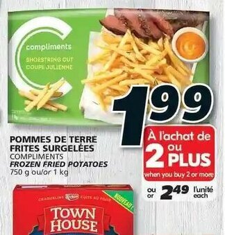 IGA Pommes de terre frites surgelées offer