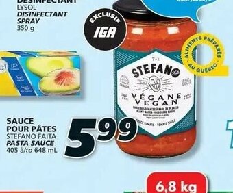 IGA Sauce pour pâtes offer