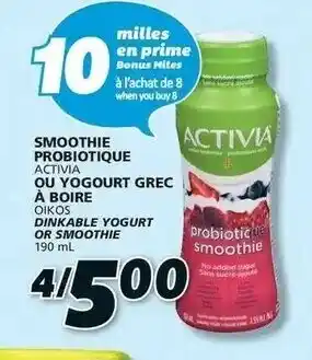 IGA Smoothie probiotique offer