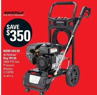 Canadian Tire Pressure washer offer