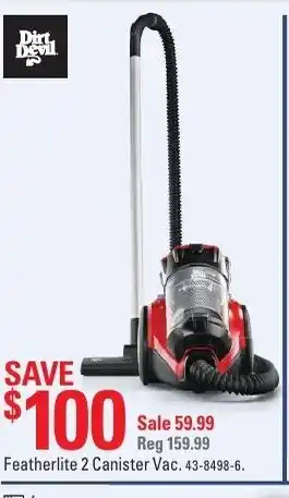 Canadian Tire Feargerlite 2 canister vac offer