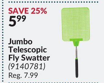 Princess Auto Jumbo telescopic fly swatter offer