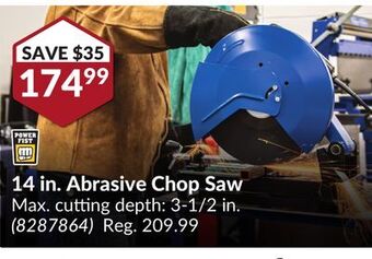 Princess Auto 14 in. abrasive chop saw offer