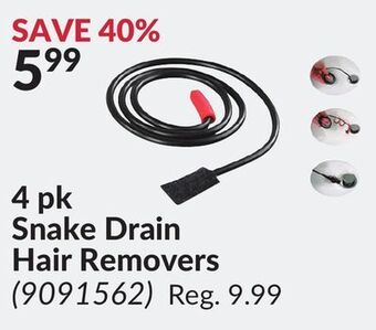 Princess Auto 4 pk snake drain hair removers offer