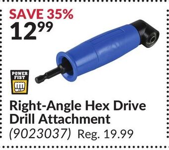 Princess Auto Right-angle hex drive drill attachment offer