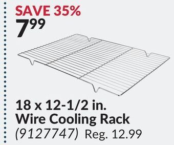 Princess Auto 18 x 12-1/2 in. wire cooling rack offer