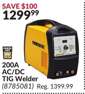 Princess Auto 200a ac/dc tig welder offer