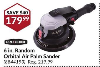 Princess Auto 6 in. random orbital air palm sander offer