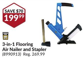 Princess Auto 3-in-1 flooring air nailer and stapler offer
