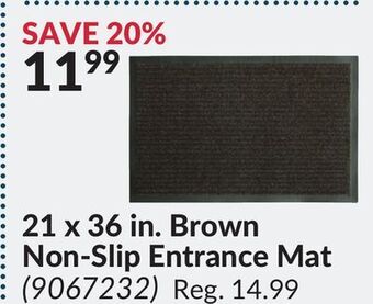 Princess Auto 21 x 36 in. brown non-slip entrance mat offer