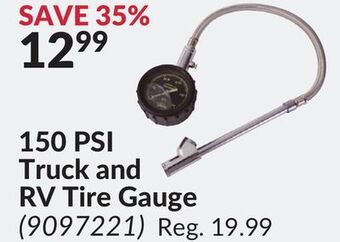 Princess Auto 150 psi truck and rv tire gauge offer